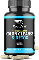 Rocufast Colon Cleanse and Detox 15 Day Quick Detox Colon Cleanser - Eliminate Toxins with Effective Total Detox Cleanse and Boost Energy with Our Super Colon Cleanse Gut Health Supplement 30ct