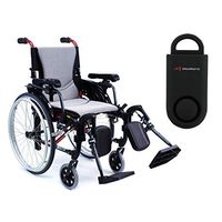 Karman S-Ergo 305 Ultra Lightweight Ergonomic Wheelchair | Upgraded to Elevating Legrests | Seat Size 16" X 17" | Frame Color Rose Red & Free 130 dB Black Personal Safety Alarm/Siren!
