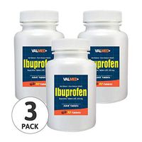 ValMed 3 Boxes Ibuprofen 90 Tablets UPS 200 mg - Pain Relief/Fever Reducer (NSAID) Temporarily Relieves Aches and Pains Due to Headaches, Arthritis
