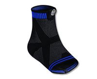 Pro-Tec Athletics 3D Flat Premium Ankle Sleeve, Black/Blue, Small