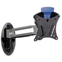 Buddy Products Single Swing Arm Monitor Wall Mount, 14 x 8 x 5 Inches, Black (7437-4)