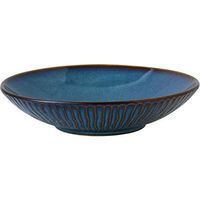 AXZHYX Bowl Soup Bowl Retro Blue Ceramic Bowl Household Shallow Bowl Bowl Large 9 inch Pasta Bowl Western Salad Bowl Hotel Tableware Home Noodles Boiled Fish Soup Bowl