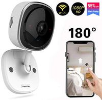 Wireless Security Camera 1080P,180 Degree Panoramic Camera with Motion Detection,Night Vision,Two-Way Audio,Home Security WiFi IP Camera for Office/Baby/Nanny/Pet Monitor (1 Pack)