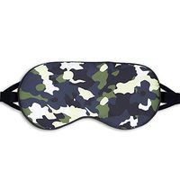 Kimkoo Sleep Mask &Blindfold，Soft Silk Sleeping Mask Blocks Light with Adjustable Straps - Eye Mask For Sleeping for Men and Kid,Camo