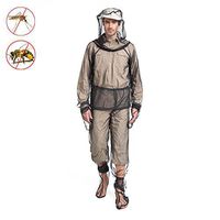 Wingbind Bug Jacket Mesh Hooded with Free Carry Pouch for Women and Men, Mosquito Suit Repellent Insect Protective Suit for Fishing Hiking Camping Gardening Lightweight Adjustable Front Visible-S
