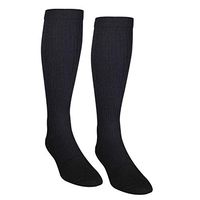 NuVein Men's Compression Socks Casual Tube Style Comfort Knit Active Support Cushion Foot, Black, X-Large