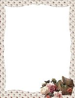 Picnic Basket & Roses Stationery Printer Paper 26 Sheets