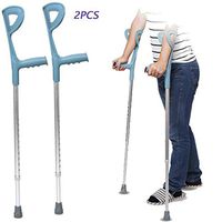 ZSMPY Crutches Aluminum Alloy Underarm Double Crutches Fracture Walker Retractable Anti-Skid Walking Stick