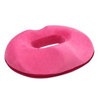 Wearefo Seat Cushion Chair Pad Pressure Relief Donut Seat Cushion Pain Relief Hemmoroid Treatment Tailbone Hollow Breathable Net Memory Cotton Cushion Firm Sitting Pillow (Pink)