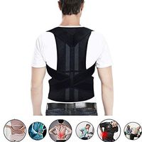 Posture Corrector & Clavicle Brace Back Brace Support | for Back Neck Shoulder Upper and Lower Back Pain Relief | Men and Women | Improves Bad Stooped Forward Head (L)