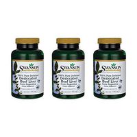 Swanson 100% Pure Defatted Desiccated Beef Liver 500 mg 120 Caps 3 Pack