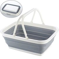WINGOFFLY Space-saving Collapsible Picnic Basket with Handle(Basket)