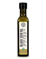 Certified Organic Black Seed Oil 250 ml, Cold-pressed Dark Glass Bottle (1-Pack)