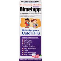 Children’s Dimetapp Multi-Symptom Cold & Flu (4 fl. oz., Red Grape Flavor), Decongestant, Pain Reliever & Antihistamine/Cough Suppressant, Alcohol-Free, Ages 6+