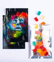 BEST Designs | 50 Smell Proof Mylar Bags | 4x6 inch Resealable Ziplock Bags FDA Approved Food Safe Aluminum Foil Plastic Material (4x6 in, The Faceless Man)