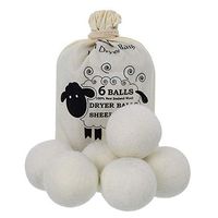 Wool Dryer Balls, CUGLB 6 Pack XL Organic Dryer Balls, Premium Reusable Natural Fabric Softener, Baby Safe & Unscented, Chemical Free to Reduce Wrinkles & Static Cling, Shorten Drying Time