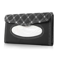 Luxury Stylish Faux Leather Car Sun Visor Tissue Paper Storage Box Organizer - White
