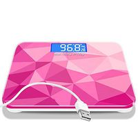 TIZHONG Bluetooth Body Fat Scale USB Rechargeable Smart Digital Bathroom Weight Scale with Smartphone App Wireless BMI Scale Body Fat Monitors, (Color : C)