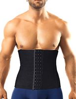 Men Waist Trainer Corset Trimmer Belt Weight Loss Fitness Body Shaper Workout Back Support Girdle Compression Belly Band (Black, XXXL)