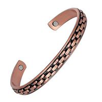 Link Pattern Pure Copper Bracelet for Arthritis Magneto Therapy Arthritis Pain Reliever Fashion Jewelry for Men Women