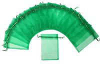 ZUUC Organza Drawstring Pouch Bag,2.8''W x3.6" L, Pack of 100 (Green)