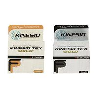 Kinesio Tex Gold Tape 2" x 16.4' Beige & Black Combo Pack
