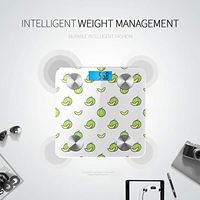 LYAOE Bluetooth Body Fat Scale Honeymelon Pattern Smart Wireless Scale with LCD Display Measuring Body Weight Bmi and Health Digital Scale