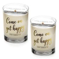 LUNA CANDLE CO. Come On, Get Happy - Vanilla Scented Luxurious Candles - 11 Oz (2 Pack)