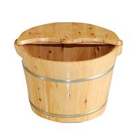Foot Bath Tub，Cedar Environmenta Protection Foot Bath Barrel， Home Insulation Steamed Foot Artifact (Size : No Massage Wheel)
