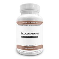 Pure Science Konjac Glucomannan Root 700mg 95% Standardized Extract - Promotes Normal Digestion & Weight Management, Regulates Appetite, Cholesterol Levels & Blood Sugar - 50 Vegetarian Capsules