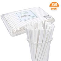 Disposable Drinking Straws 5.75 Inches Long (White, 250) Biodegradable Disposable Drinking Straws Bulk for Party Supplies, Birthday, Wedding, Bridal/Baby Shower Restaurant and Celebrations