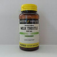 Mason natural milk thistle 500 mg premium herbal supplement capsules - 60 ea
