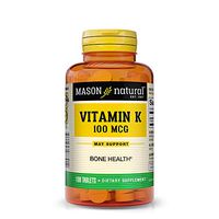 Mason Natural, Vitamin K, 100 Mcg Tablets, 100 Count Bottle (EACH),Dietary Supplement Supports Healthy Intestine and Liver Functions, May Help Prevent Calcification in Arteries