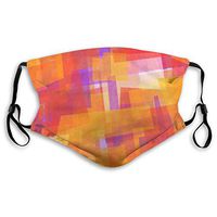 Abstract Colorful Protective Mask with Gasket Disposable Water Repellent Multilayer Filter Adult Sunscreen Large Mask S