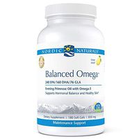 Nordic Naturals Pro Balanced Omega - Fish Oil and Evening Primrose Oil, 240 mg EPA, 160 mg DHA, 76 mg GLA, Supports Hormonal Balance and Healthy Skin*, 180 Soft Gels