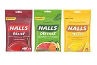 Halls Cough Drops 3 Pack - 1 Cherry, 1 Honey Lemon, 1 Assorted Citrus