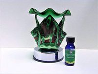Green Tulip Electric Touch Base Adjustable Fragrance and Essential Oil Warmer and 1/2 OZ Lavender Fragrance Oil 640