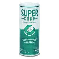 Fresh Products 614SSBX Super-Sorb Liquid Spill Absorbent, Powder, Lemon-Scent, 12 oz. Shaker Can, Box of 6