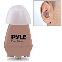 Mini ITC Digital Hearing Device - in The Ear Canal Wireless Hear Sound Amplifier Device with Rechargeable Battery - Filters Noise - Listening kit Accessories (3 Earbuds, Charging Base) - Pyle PHLHA57