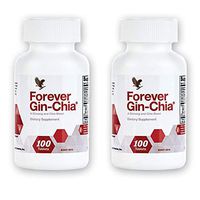 Ginseng and Chia Blend Supplement - Forever Gin-Chia, Pack of 2 (66 Day Supply)