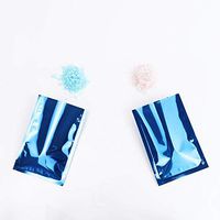 Metallic Blue Heat-Sealable Portable Open-Top Mylar Single-Serving Sample Packets (0.5 oz (3.1" x 4.7"))