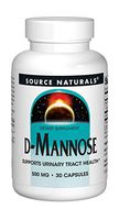 Source Naturals D-Mannose 500mg Potent Urinary Tract (UT) & Bladder Health Support - Fast-Acting, Cleansing, Detoxifying - Naturally Flush Impurities - 30 Capsules