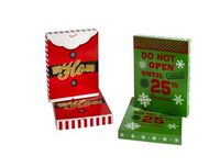 Glitter Dusted Christmas Gift Box Assortment Boxes with Lids for Gift Wrapping, Set of 6 (Ho Ho Ho/Do Not Open Until 25th)