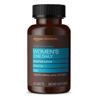 Amazon Elements Women’s One Daily Multivitamin, 59% Whole Food Cultured, Vegan, 65 Tablets, 2 month supply (Packaging may vary)