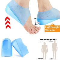 Mcvcoyh Height Increase Heels Cushion Insole, Gel Heel Invisible Height Elevators, Heal Dry Cracked Heels, Arch Support, Heel Protectors, Heel Support Men’s Size 6-8/ Women’s 8-10 (Blue))