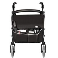 SupreGear Wheelchair Bag, Anti-Scratch Oxford Wheelchair Accessories Bags Pouch Large Capacity with Secure Reflective Strips, Perfect for Any Walker Style Rollator Wheelchair Transport Chair - Black