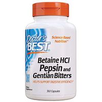 Doctor's Best Betaine HCI Pepsin & Gentian Bitters, Non-GMO, Gluten Free, Digestion Support, 360 Caps