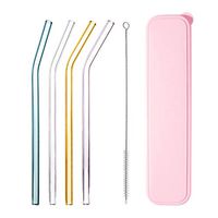 C&Z Glass Straws Reusable Drink Straws Environment-Friendly Regular Size 8 mm