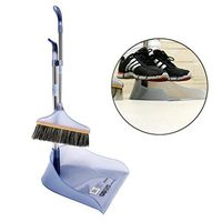 Upright Sweep Sets, Tloowy Home Casual Comfort Recycle Set Grip Duster and Dustpan Broom Besom Set Fashion Broom Cleaning Dustpans Set (Gray)