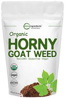 Maximum Strength Organic Horny Goat Weed for Men and Women (Epimedium Supplement 100 Grams), Energy and Immune System Booster, Water Soluble for Best Absorption, Non-GMO and Vegan Friendly